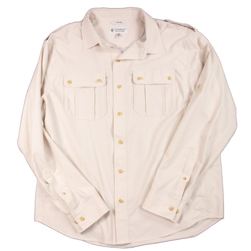 Coolibar shirt mens cream - shirt, l